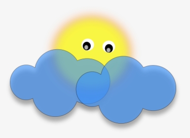 Cloud With Sun Clipart Graphic Freeuse Clipart - Sun Behind Clouds Clipart, HD Png Download, Free Download