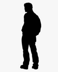 Male Clipart Tall Man - Angel Silhouette Man, HD Png Download, Free Download
