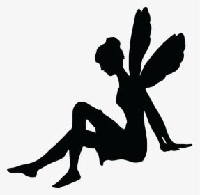 Transparent Sitting Silhouette Png - Fairy Silhouette No Background, Png Download, Free Download