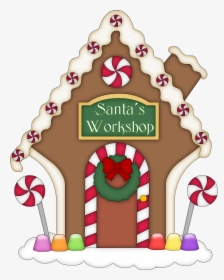 House Passing Out Candy Clipart - Christmas Gingerbread House Clipart, HD Png Download, Free Download