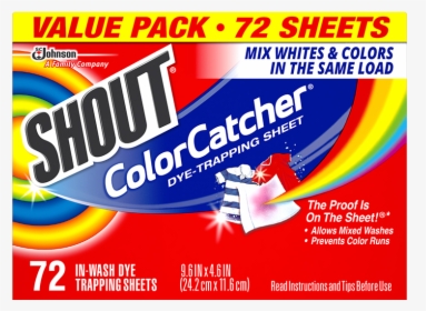 Shout Color Catcher 72 Sheets - Anti Color Transfer Sheet, HD Png Download, Free Download