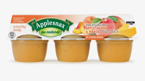 Applesnax Au Naturel Apple, Peach & Mango Cups - Applesnax Blueberry, HD Png Download, Free Download