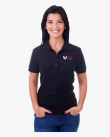 Female With Logo - Polo Shirt, HD Png Download, Free Download