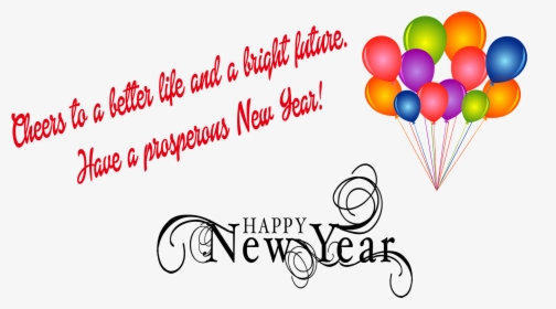 New Year Wishes Png Free Pic - Balloon, Transparent Png, Free Download