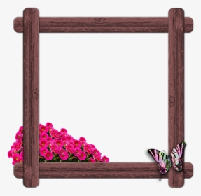 Window Picture Frames Wood - Frame Butterfly, HD Png Download, Free Download
