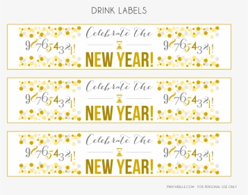 Transparent New Year Party Png - Happy New Year Printable Tags, Png Download, Free Download