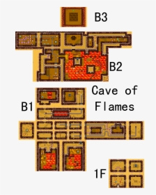 Minish Cap Cave Of Flames Map, HD Png Download, Free Download