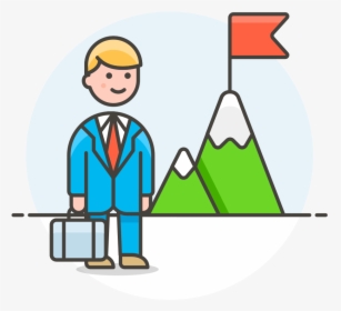 Success Goal Businessman Icon - Goals Icon, HD Png Download, Free Download