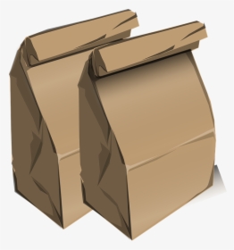 Brown Paperbags, Lunch Bags, School Lunch, Sacks - Brown Paper Bag Vector, HD Png Download, Free Download