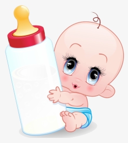 Baby Infant Cartoon Bottle Free Transparent Image Hd - Baby Cartoon Images Hd, HD Png Download, Free Download