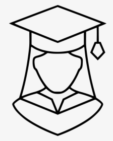 Graduation Girl Comments - Girl In A Graduation Cap Drawing, HD Png Download, Free Download