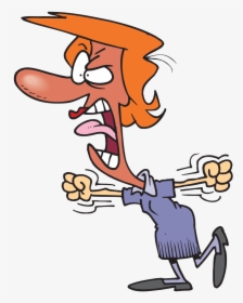 Angry Parent - Angry Woman Cartoon, HD Png Download, Free Download