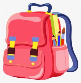 Red Clipart Lunch Box Transparent Background Bag Clipart - Backpack Clipart Png, Png Download, Free Download