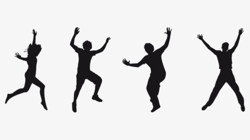Silhouette, Human, Joy, Cheers - Silhouette Jumping For Joy, HD Png Download, Free Download