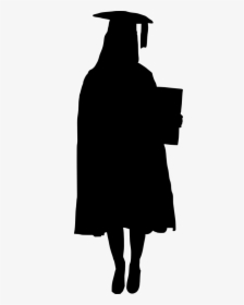 Girl Graduate Silhouette Png, Transparent Png, Free Download