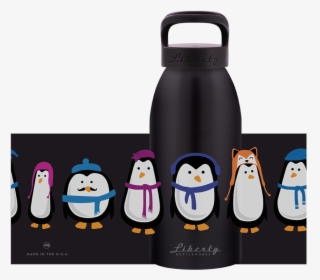 Penguins Small - Water Bottle, HD Png Download, Free Download