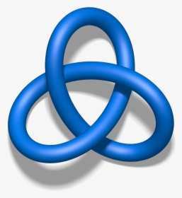 Blue Trefoil Knot - Mathematical Knot, HD Png Download, Free Download