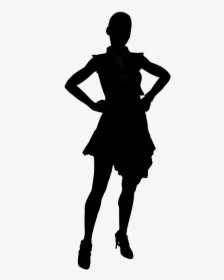 Silhouette Woman Girl - Woman Silhouette Short Hair, HD Png Download, Free Download