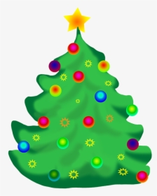 Decorated Christmas Tree Clip Art - Christmas Tree, HD Png Download, Free Download