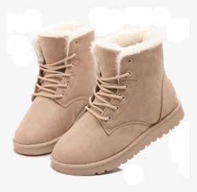 Women Boots Snow Warm Winter Boots Botas Lace Up Mujer - Winter Boots, HD Png Download, Free Download