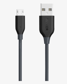 Anker Power Line Usb Kabel - Micro Usb Cable Top View, HD Png Download, Free Download