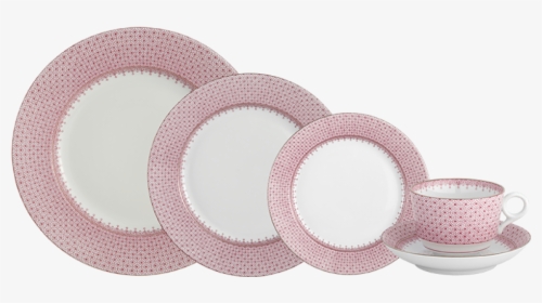 Pink Lace 5pc Place Setting - Webbing, HD Png Download, Free Download