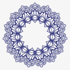 Transparent Simple Lace Patterns Clipart - Blue Mandala Vector Png, Png Download, Free Download
