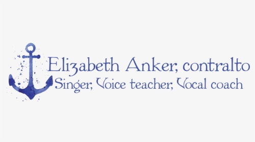 Elizabeth Anker Contralto Boston Voice Teacher And - Calligraphy, HD Png Download, Free Download