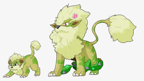 I Made Them Into Grass Types - Grass Type Growlithe, HD Png Download, Free Download
