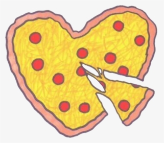 Transparent Pizza Heart Clipart - Pizza Heart Drawing, HD Png Download, Free Download