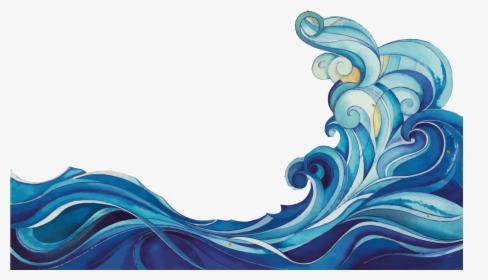Transparent Waves Clipart - Cartoon Transparent Background Wave, HD Png Download, Free Download