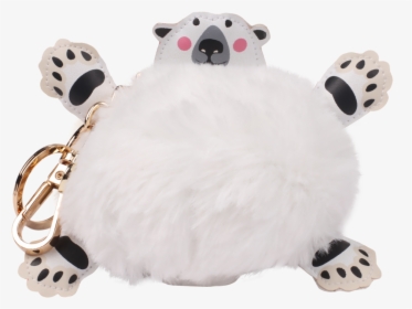 Polar Bear Pompom Power Bank - Stuffed Toy, HD Png Download, Free Download