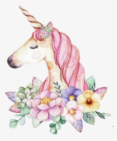 Unicorn Png Free Download - Unicorn Watercolor Painting, Transparent Png, Free Download
