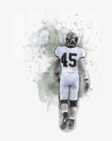 Water Color Of Zach Gordon In High School - Sprint Football, HD Png Download, Free Download