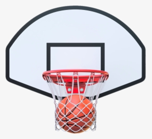 Basketball Clipart Net - White Basketball Backboard And Hoop, HD Png Download, Free Download