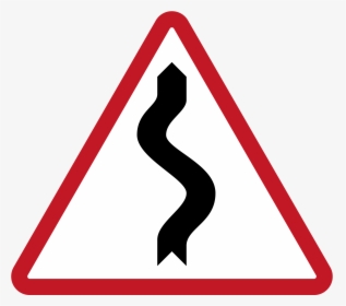 Transparent Curvy Road Clipart - Road Sign Winding Road, HD Png Download, Free Download