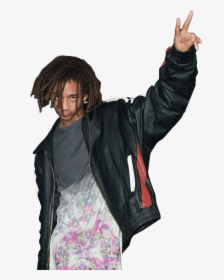 A Photo Of Jaden Smith - Leather Jacket, HD Png Download, Free Download