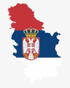 Serbia Country Europe - Serbia Flag Map, HD Png Download, Free Download