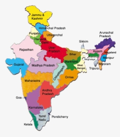 Thumb Image - India Map 29 States Name, HD Png Download, Free Download