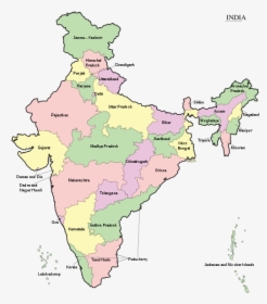India Map En - High Resolution India Map, HD Png Download, Free Download