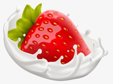 Strawberry And Milk Png, Transparent Png, Free Download