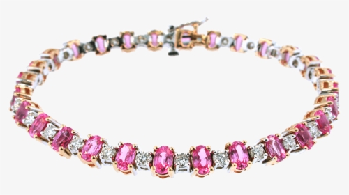 Pink Sapphire And Diamond Bracelet - Bracelet, HD Png Download, Free Download