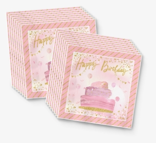 1st Birthday Pink & Gold Party Tableware Kit For 16 - Box, HD Png Download, Free Download