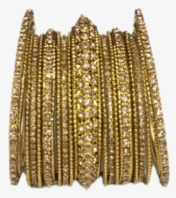 A Set Of 17 Antique / Lct Gold Stone Bangles - Bangle, HD Png Download, Free Download