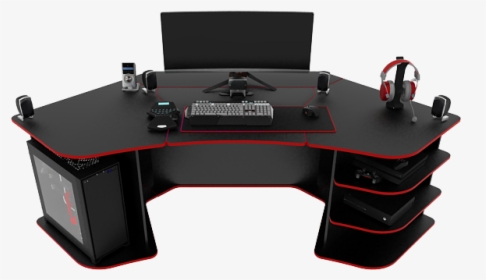 R2 Gaming Desk - Black And Blue Gaming Desks, HD Png Download, Free Download