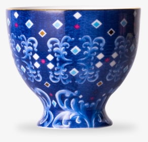 Eleganza Tea Cup Cobalt - Blue And White Porcelain, HD Png Download, Free Download