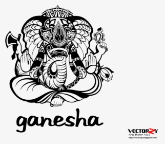 Free Download Ganesha Vector Coreldraw , Adobe Ilustrator, - Lined Pattern Color Tattoo, HD Png Download, Free Download
