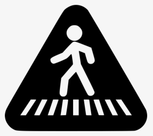 Cross Road - Zebra Crossing Sign Icon, HD Png Download, Free Download