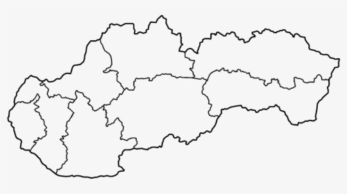 Slovakia Regions Blank - Blank Map Of Slovakia, HD Png Download, Free Download
