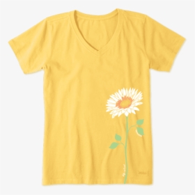 Women"s Namaste Daisy Crusher Vee - T-shirt, HD Png Download, Free Download
